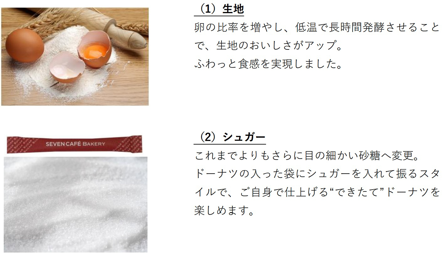 セブン-イレブン「お店で揚げたドーナツ」のリニューアルポイント