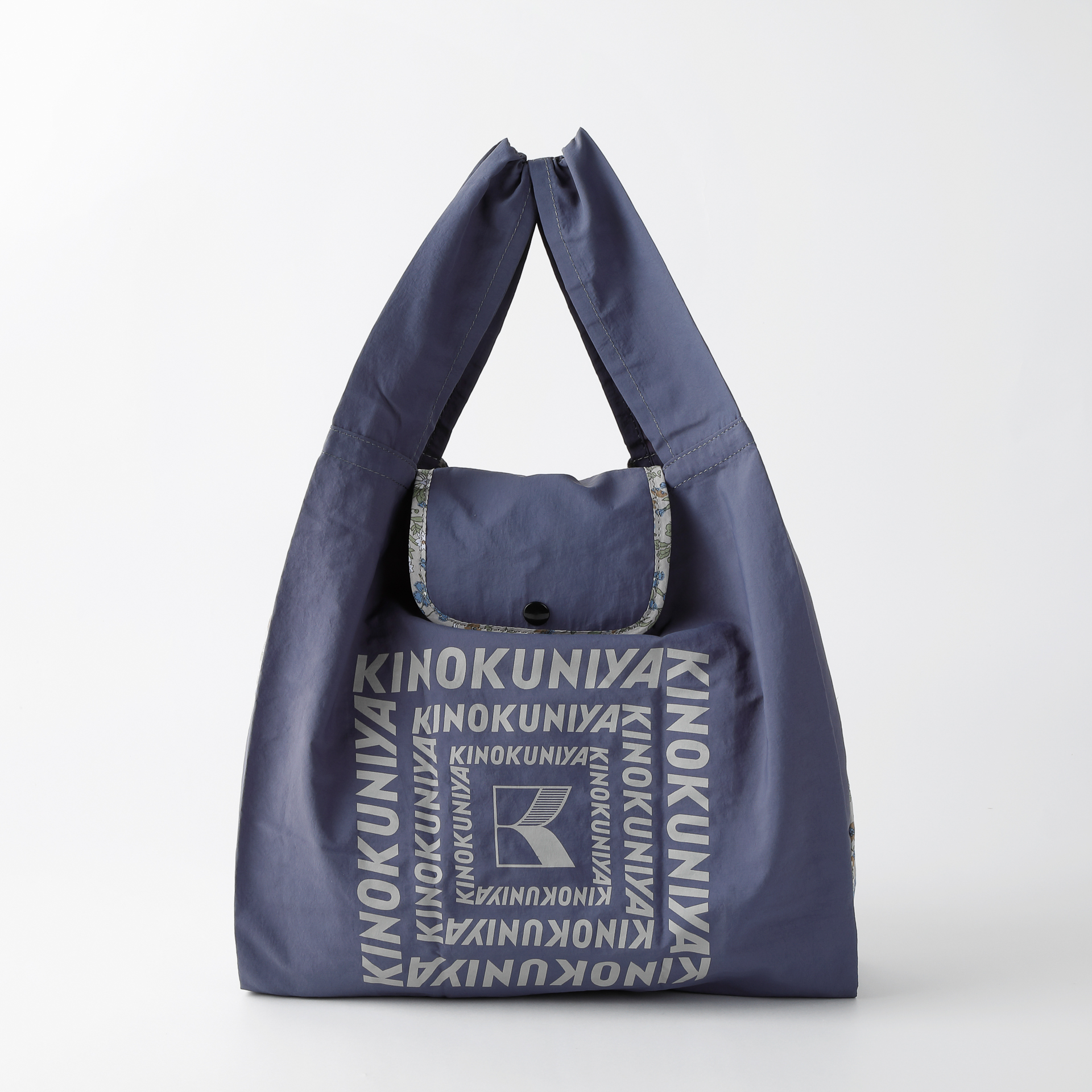 紀ノ国屋 リバティプリント スモールショッパー グレーブルー（マリア Maria）