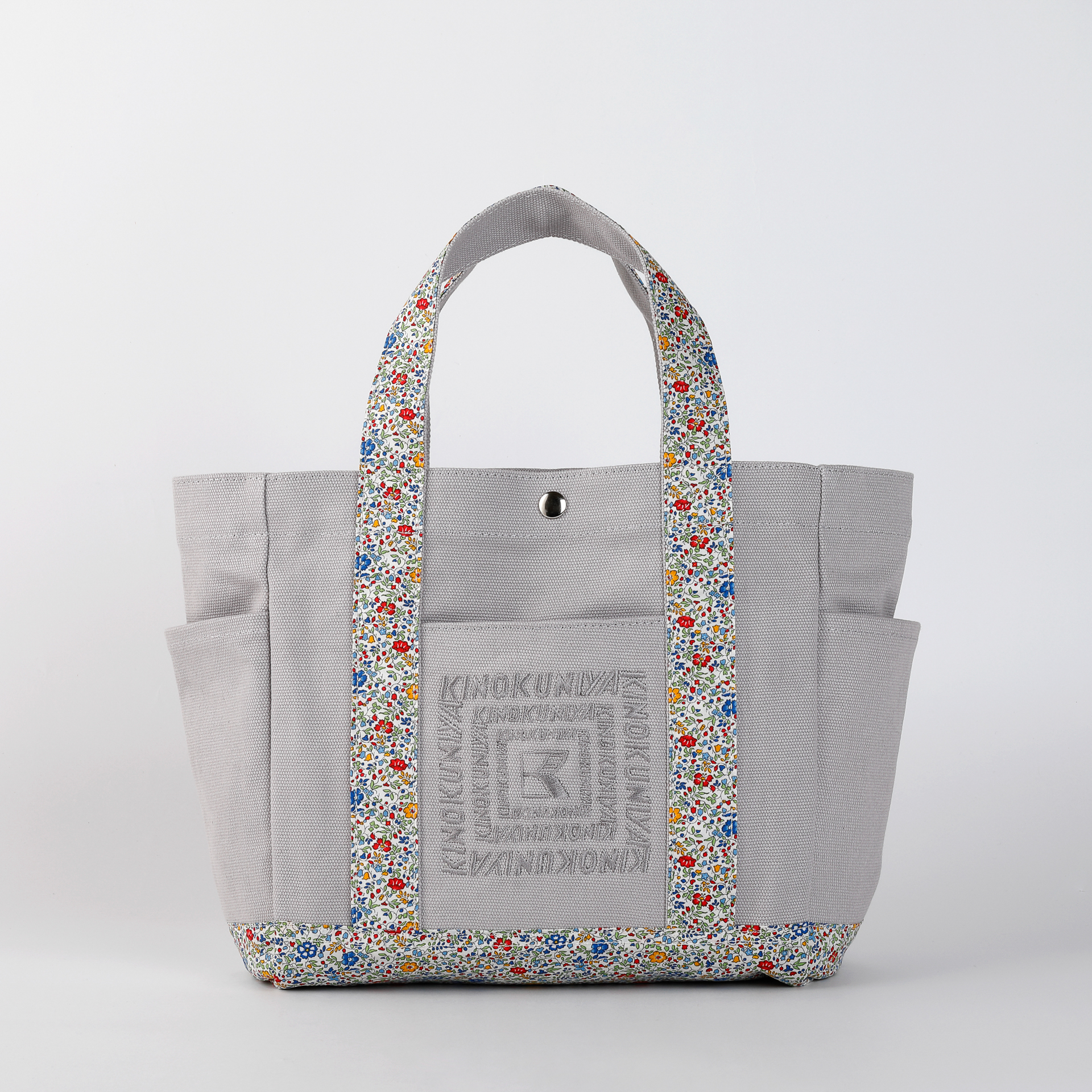 紀ノ国屋 リバティプリント コットントート グレー（ケイティ・アンド・ミリー Katie and  Millie）