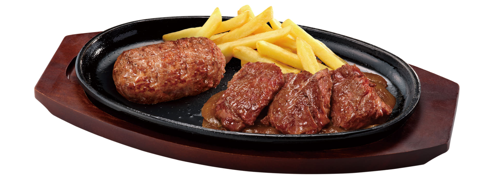 「特上厚切りハラミ＆炭焼きがんこハンバーグ」（2728円）