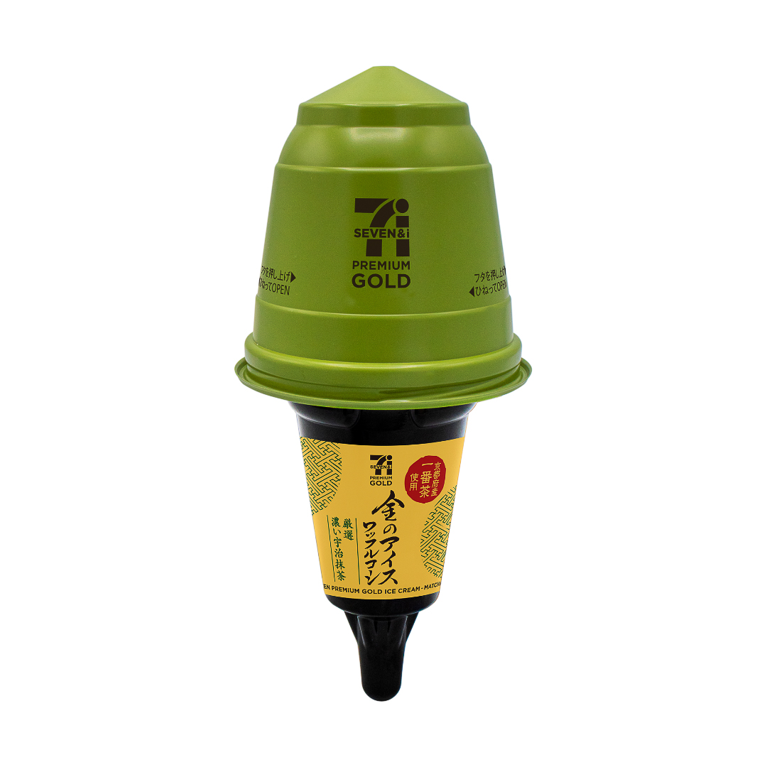 セブンプレミアム ゴールド 金のアイスワッフルコーン 厳選濃い宇治抹茶