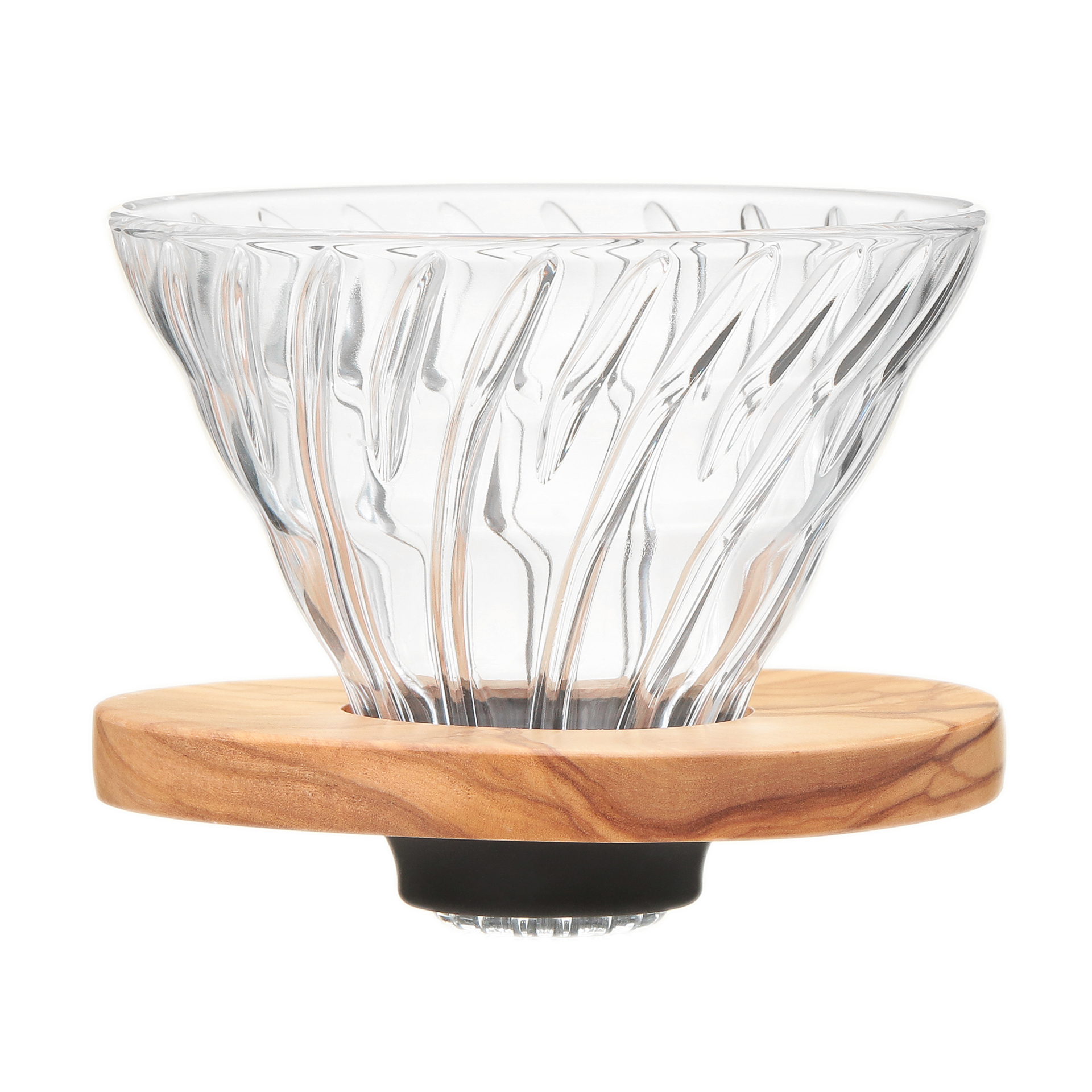 HARIO V60 耐熱ガラス透過ドリッパー オリーブウッド