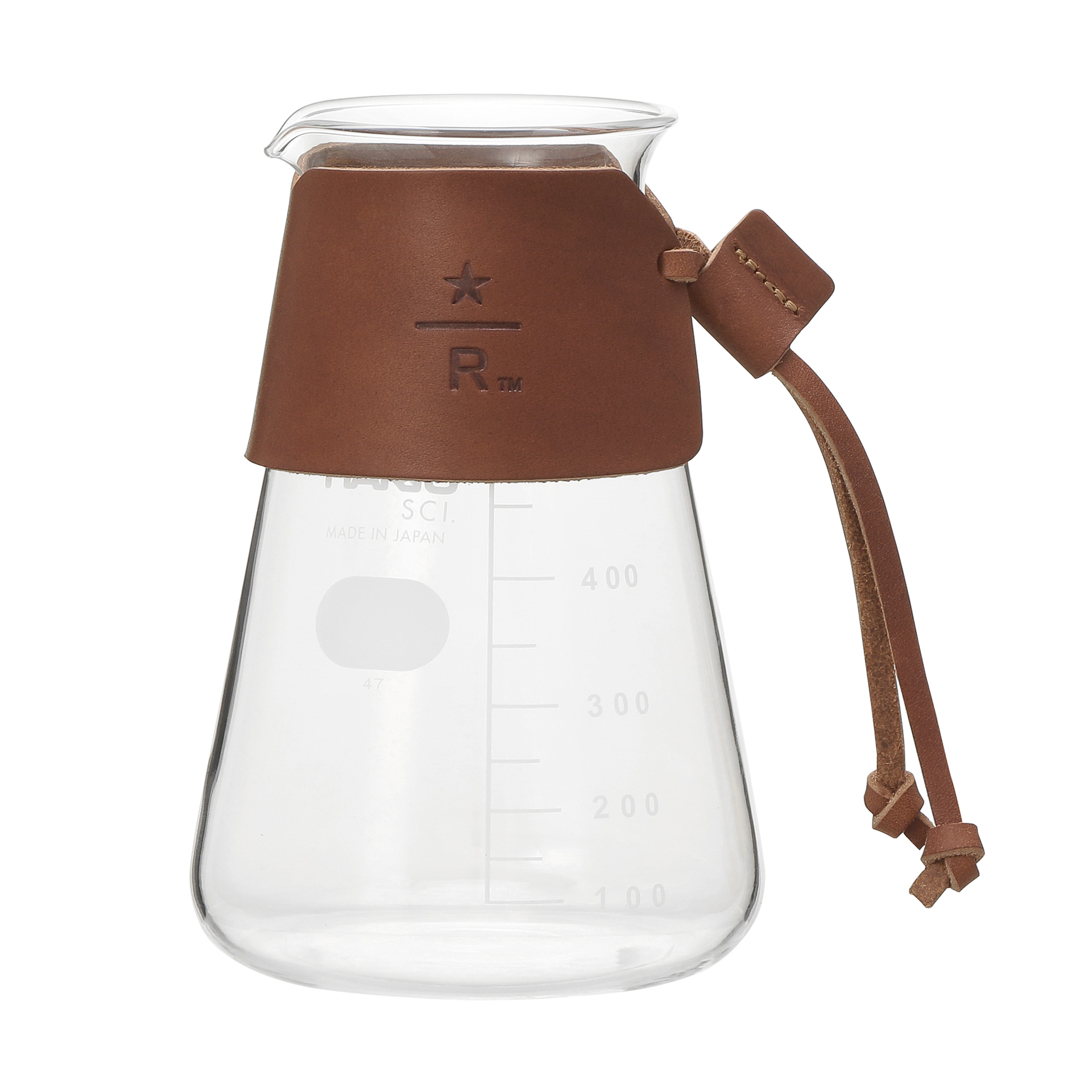 スターバックス リザーブ グラスサーバー 500ml レザースリーブ