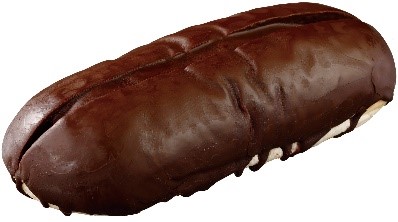 「チョコにおぼれたふんわりチョココッペ（ホイップ＆ひまわり牛乳入りカスタードクリーム使用）」（214円）