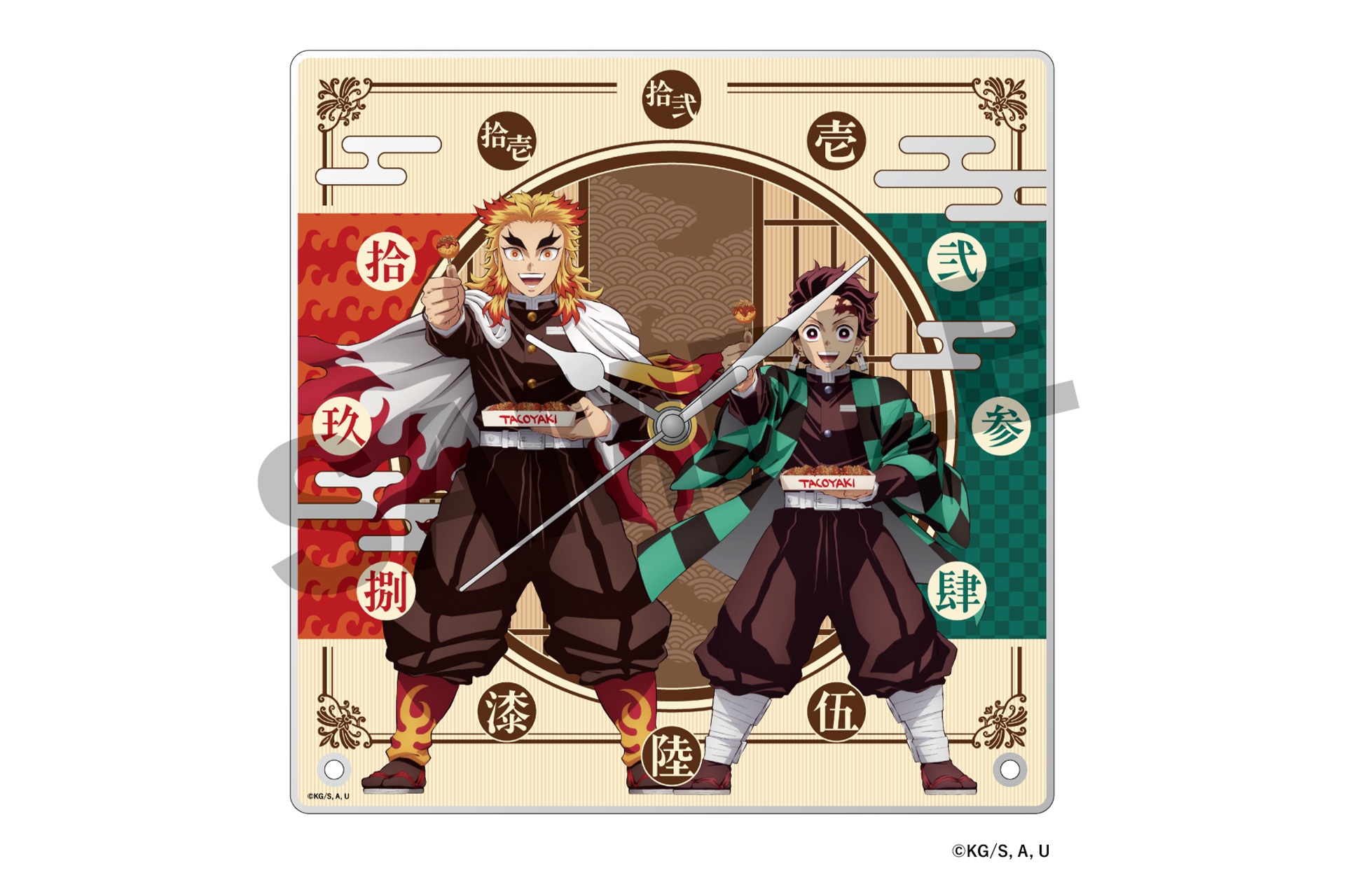 「ufotable描き下ろしイラスト入り2wayアクリルクロック」（8470円）