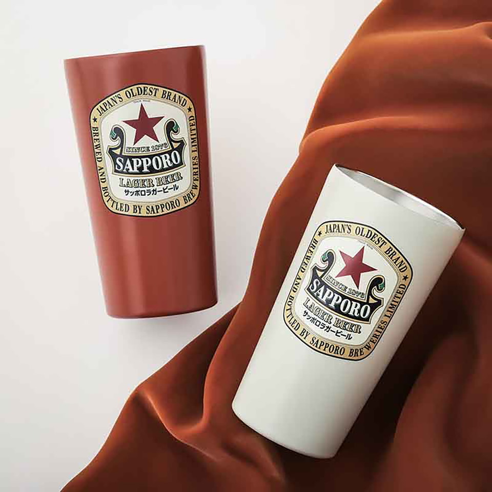 6時間冷たい「サッポロ ラガービール」の真空断熱タンブラー