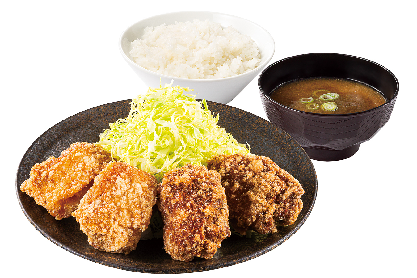 「生姜醤油からあげ合盛り定」（825円）