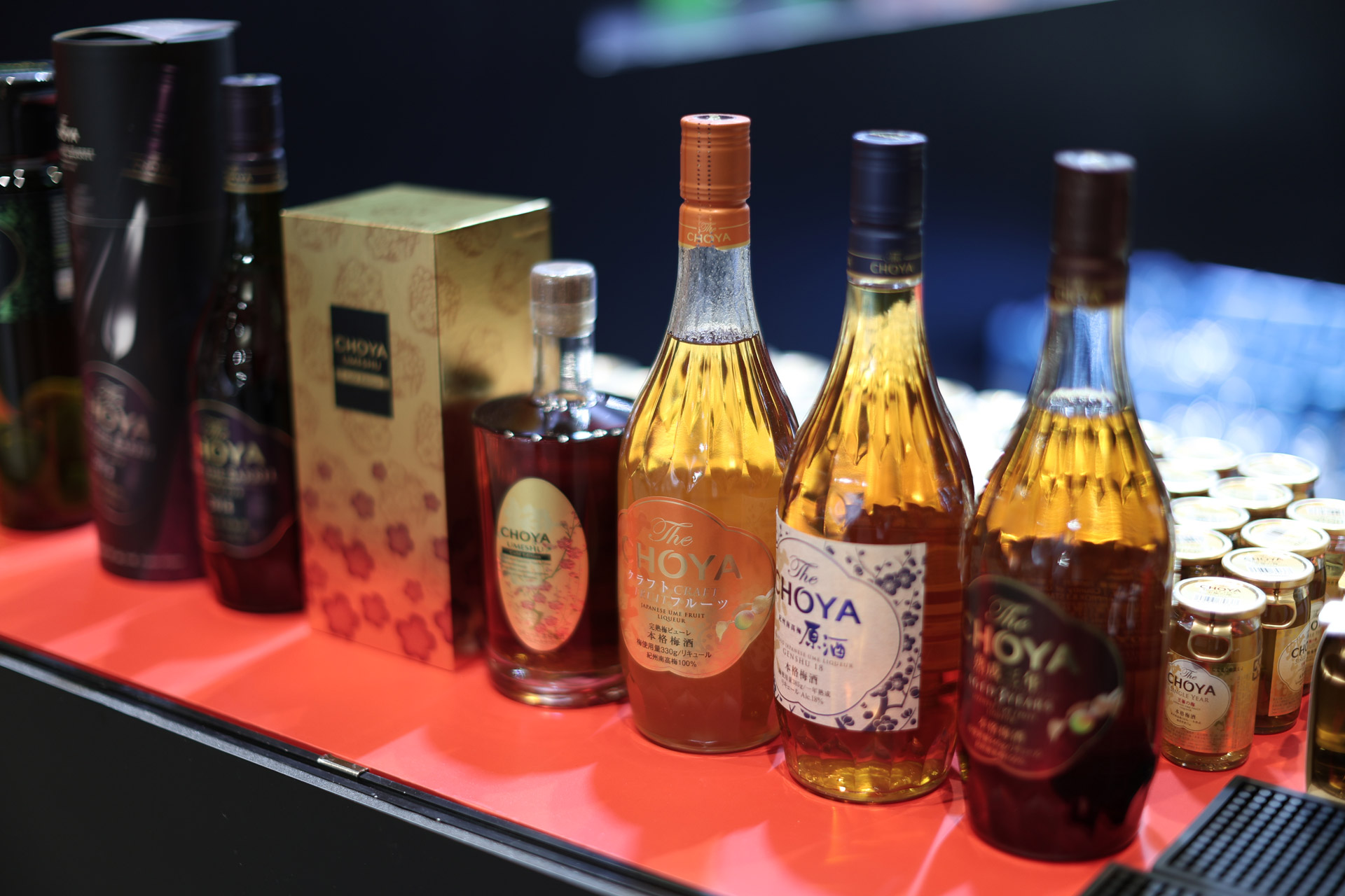 香港で出展したチョーヤ梅酒のブースの様子