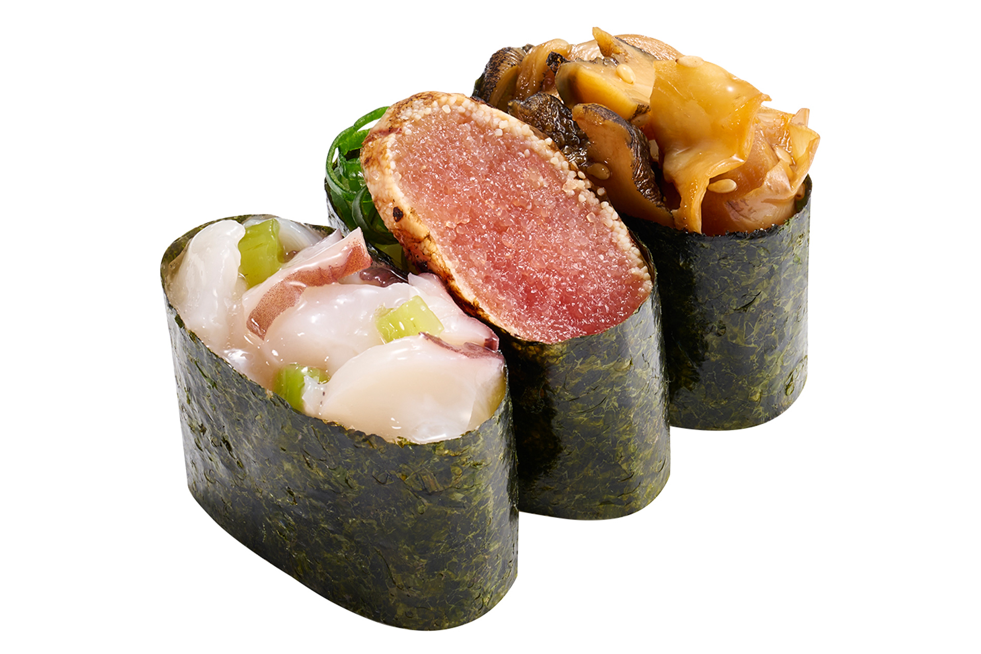 北海道軍艦3貫盛り（260円～）