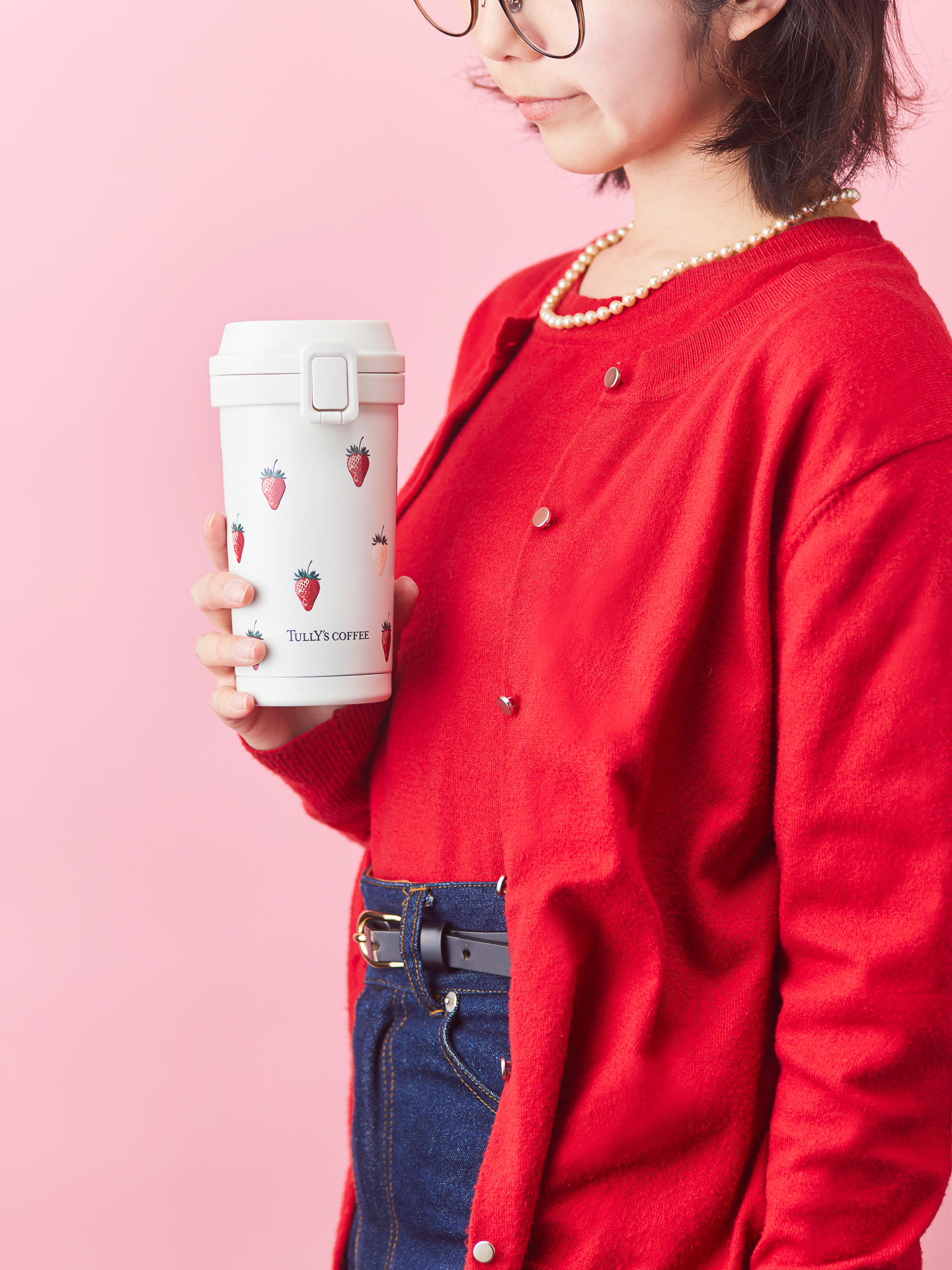 「ワンプッシュステンレスタンブラー（ストロベリー）」（3150円）