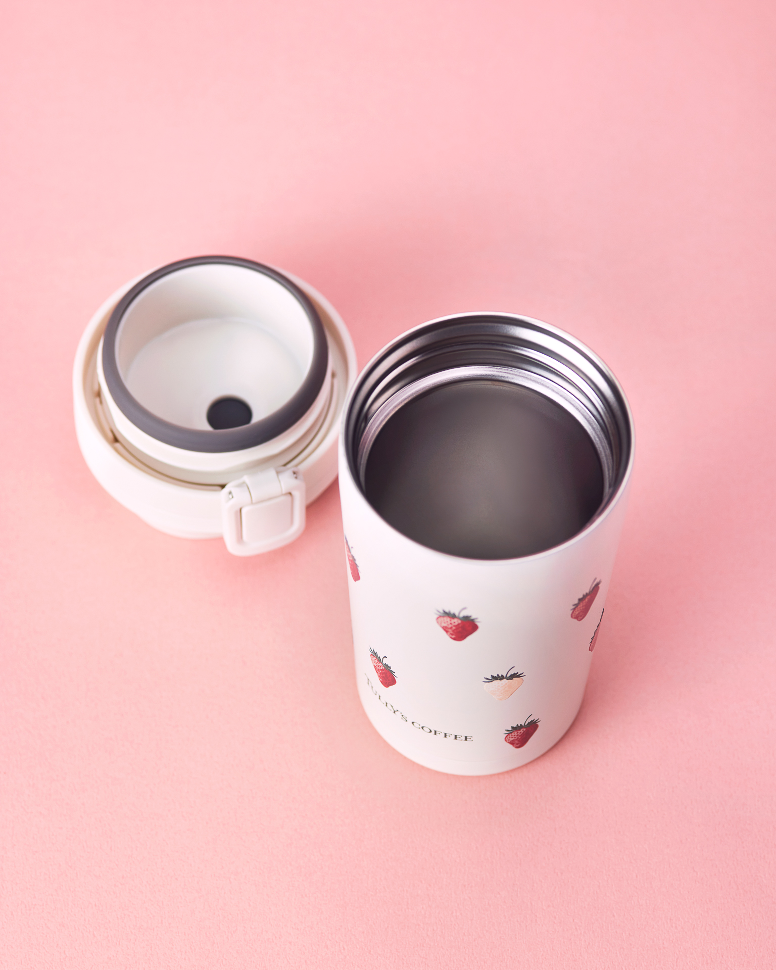 「ワンプッシュステンレスタンブラー（ストロベリー）」（3150円）