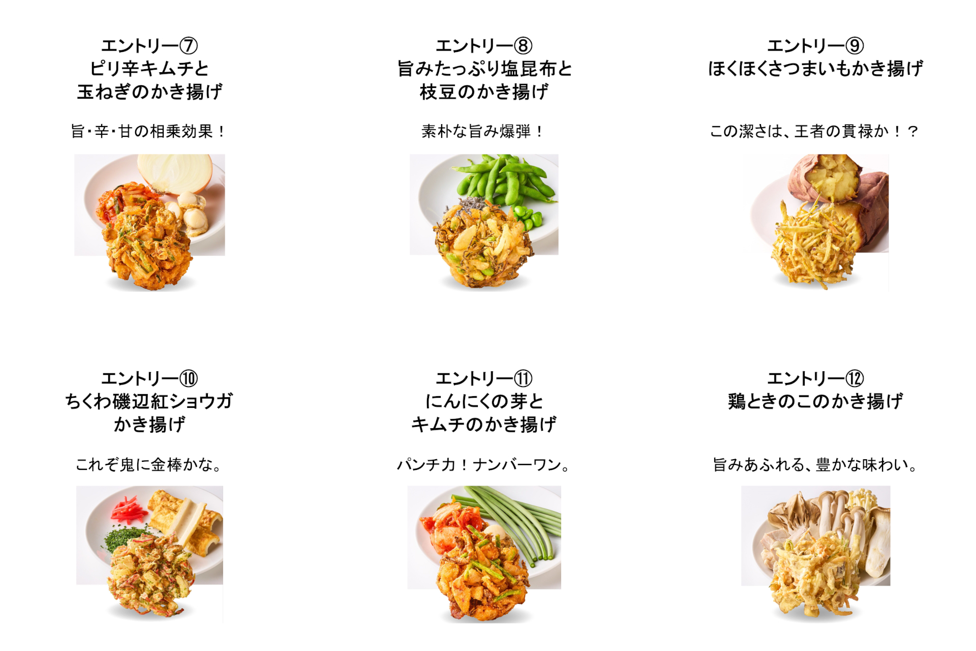 エントリーかき揚げ25種
