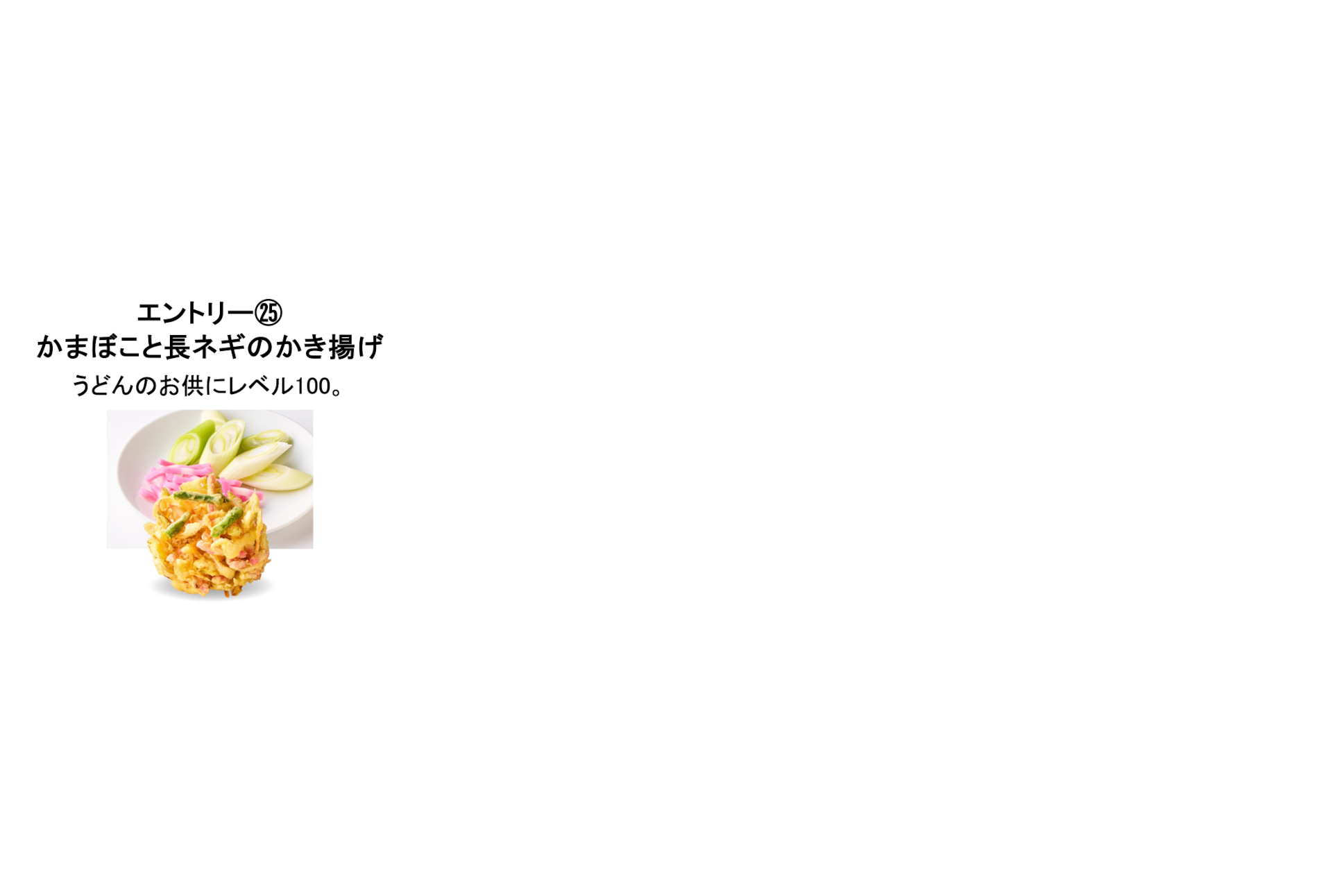 エントリーかき揚げ25種