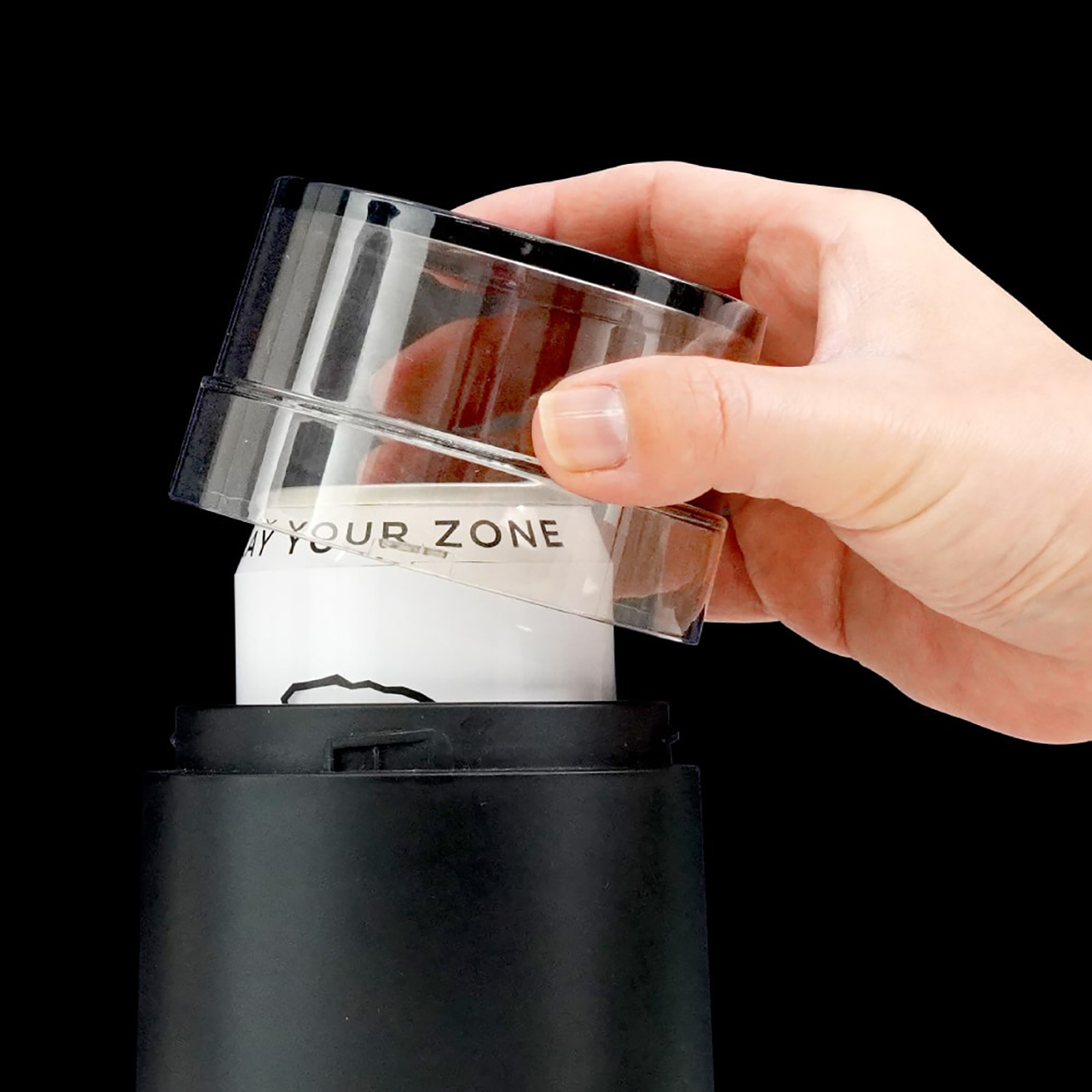 キャップ付きでデスクでも安心