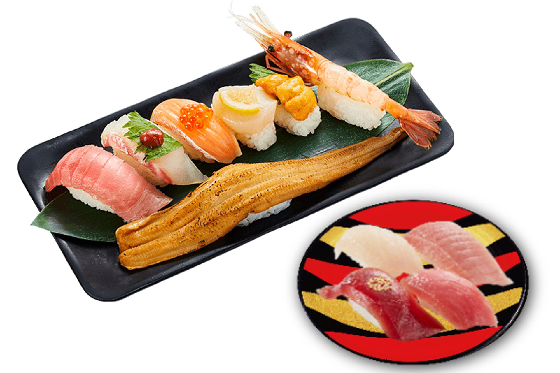 「豪華！かっぱの極みごち寿司セット」（2480円～）