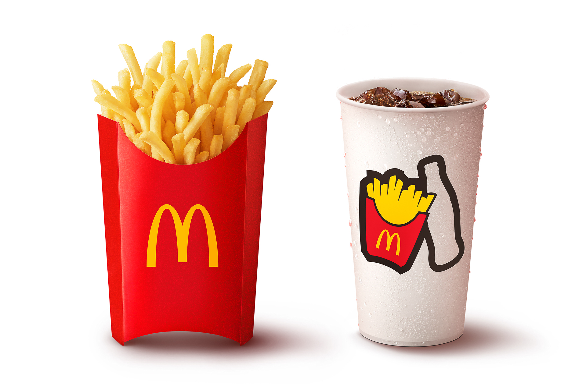 Mサイズの約2倍の量になった「グランドコーク」とマックフライポテトがMサイズの約1.7倍になった「グランドフライ」