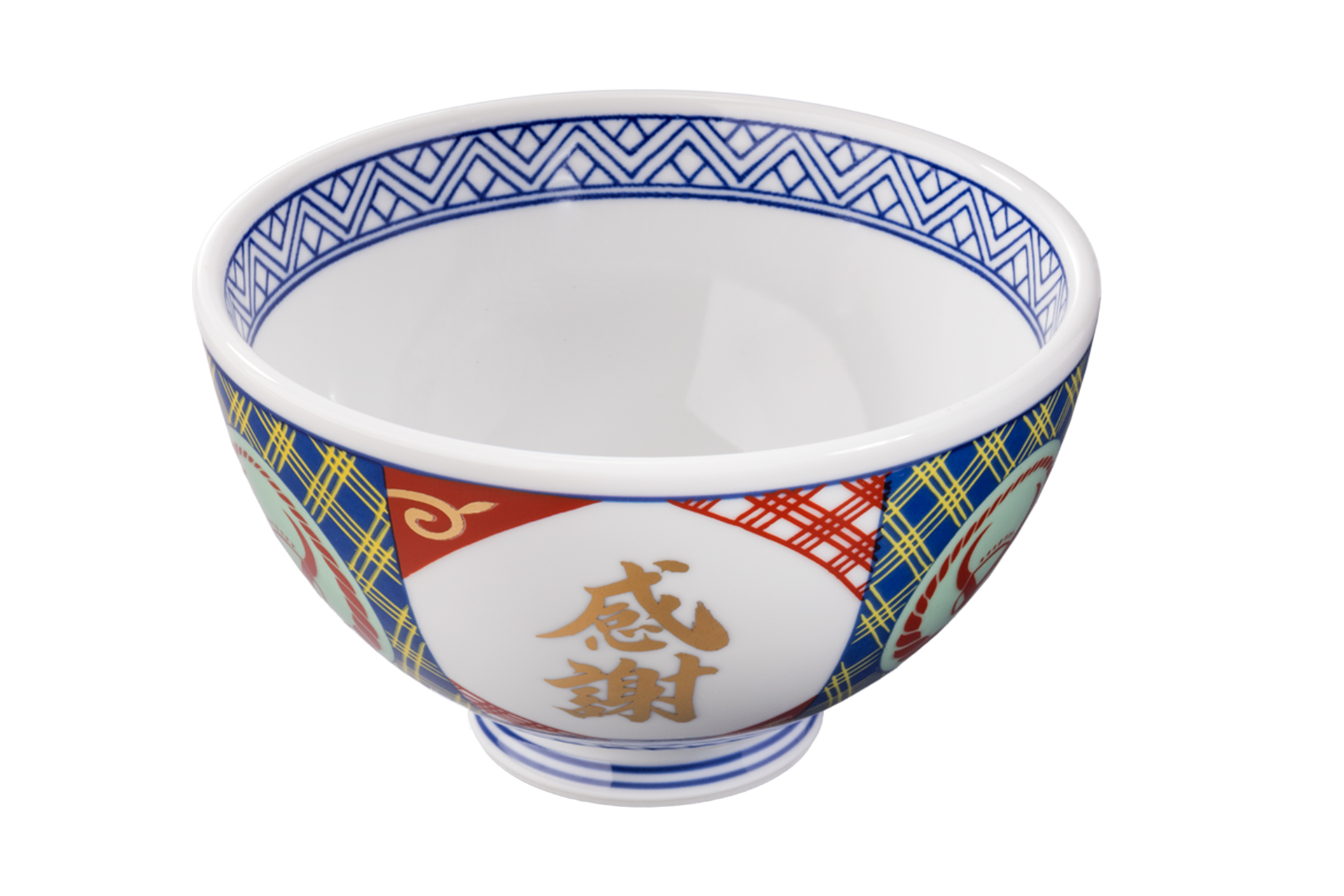 「感謝」の文字が入った有田焼の丼