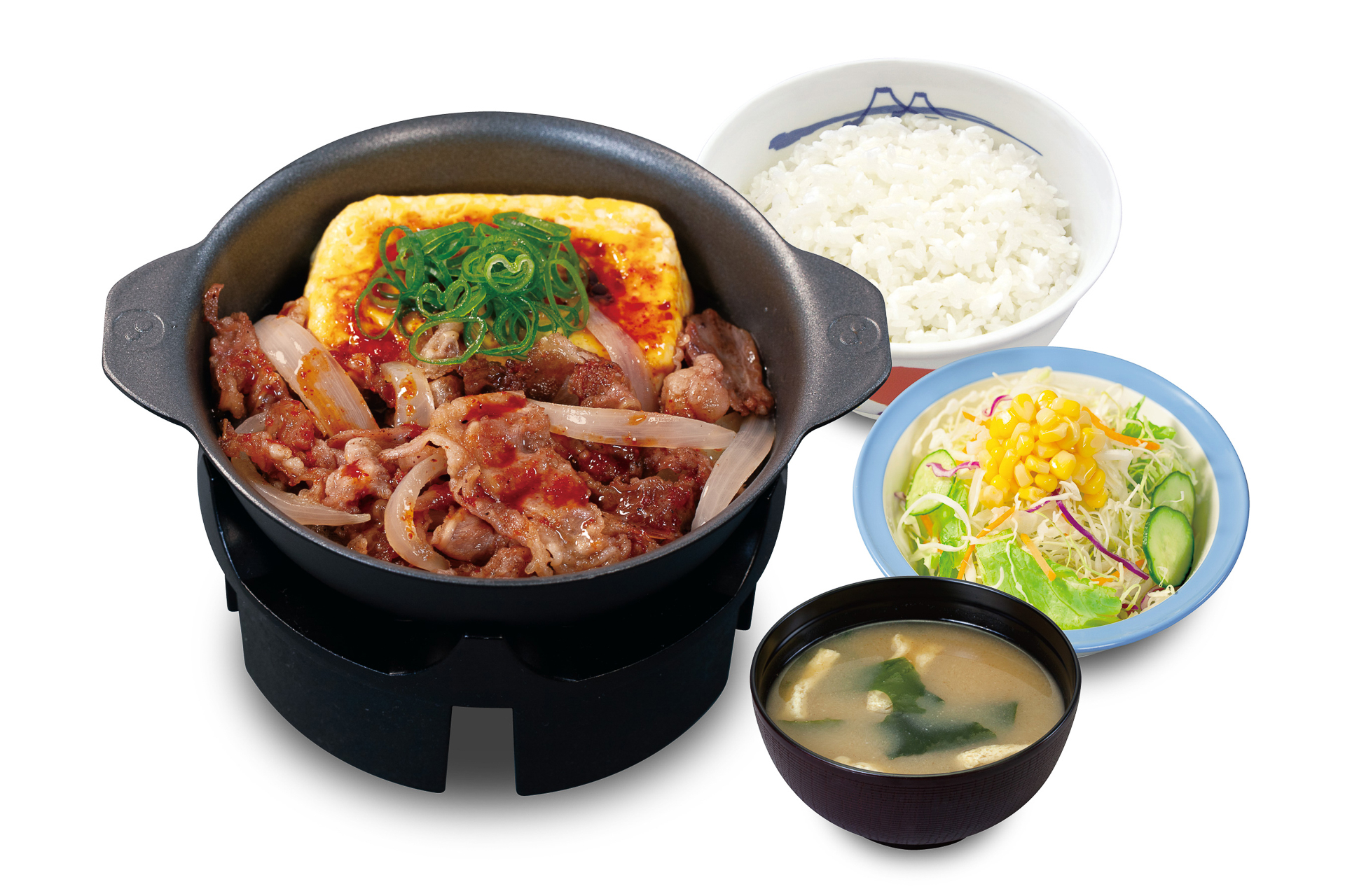 松屋「旨辛豆腐牛バラ焼定食」（890円）