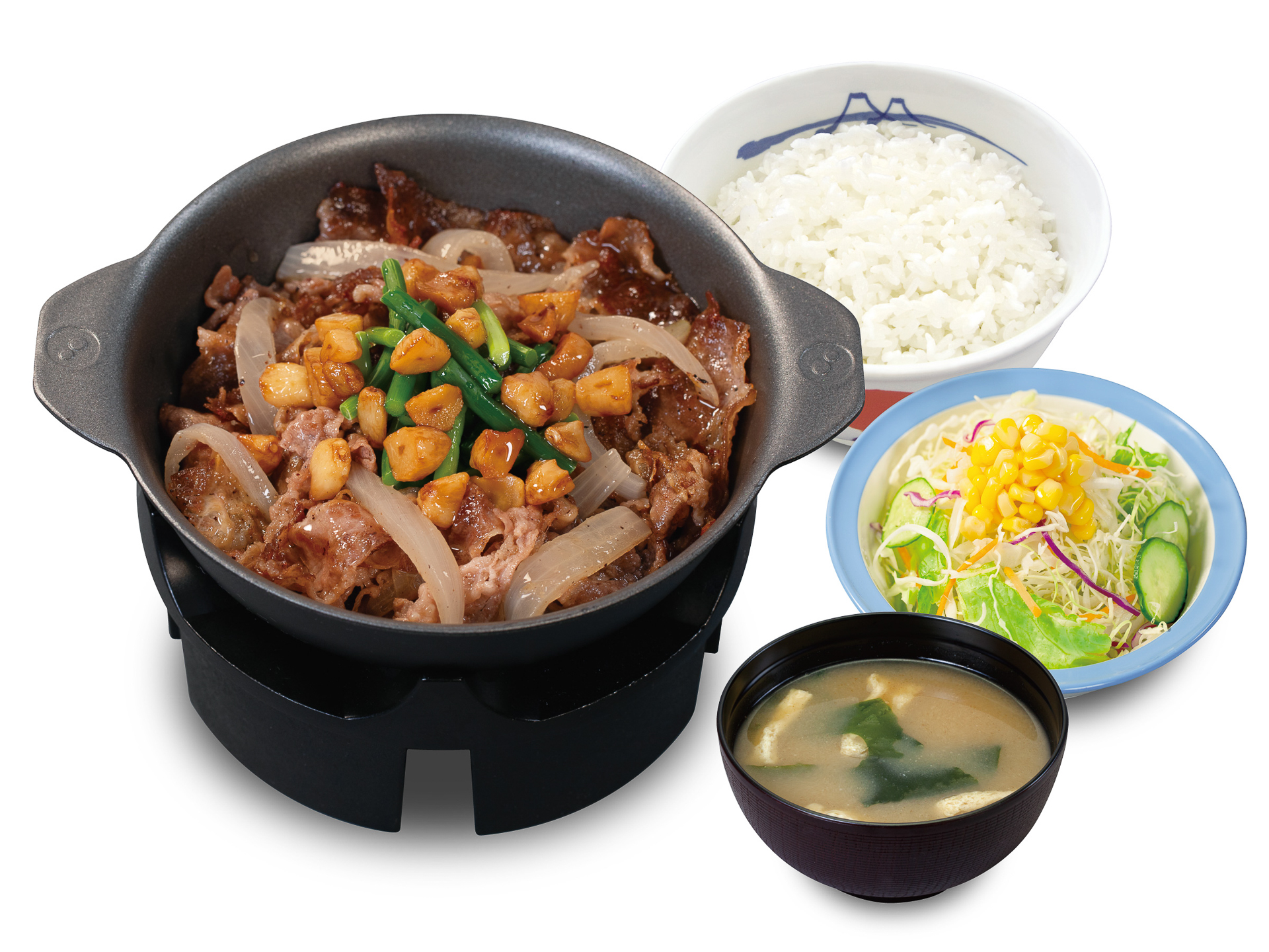 「にんにく牛バラ焼定食」（890円）