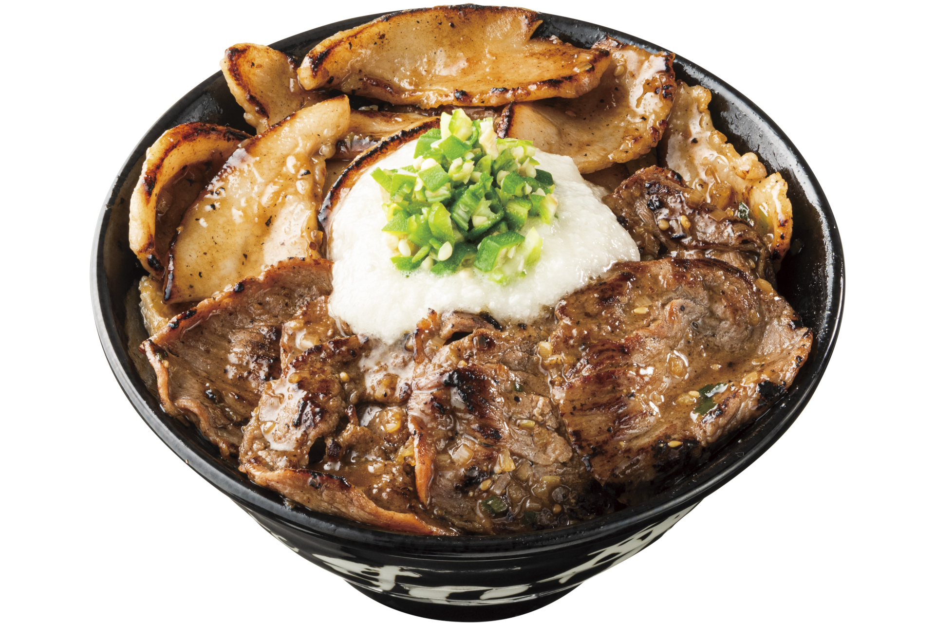 ぶっかけ牛タン豚トロ丼