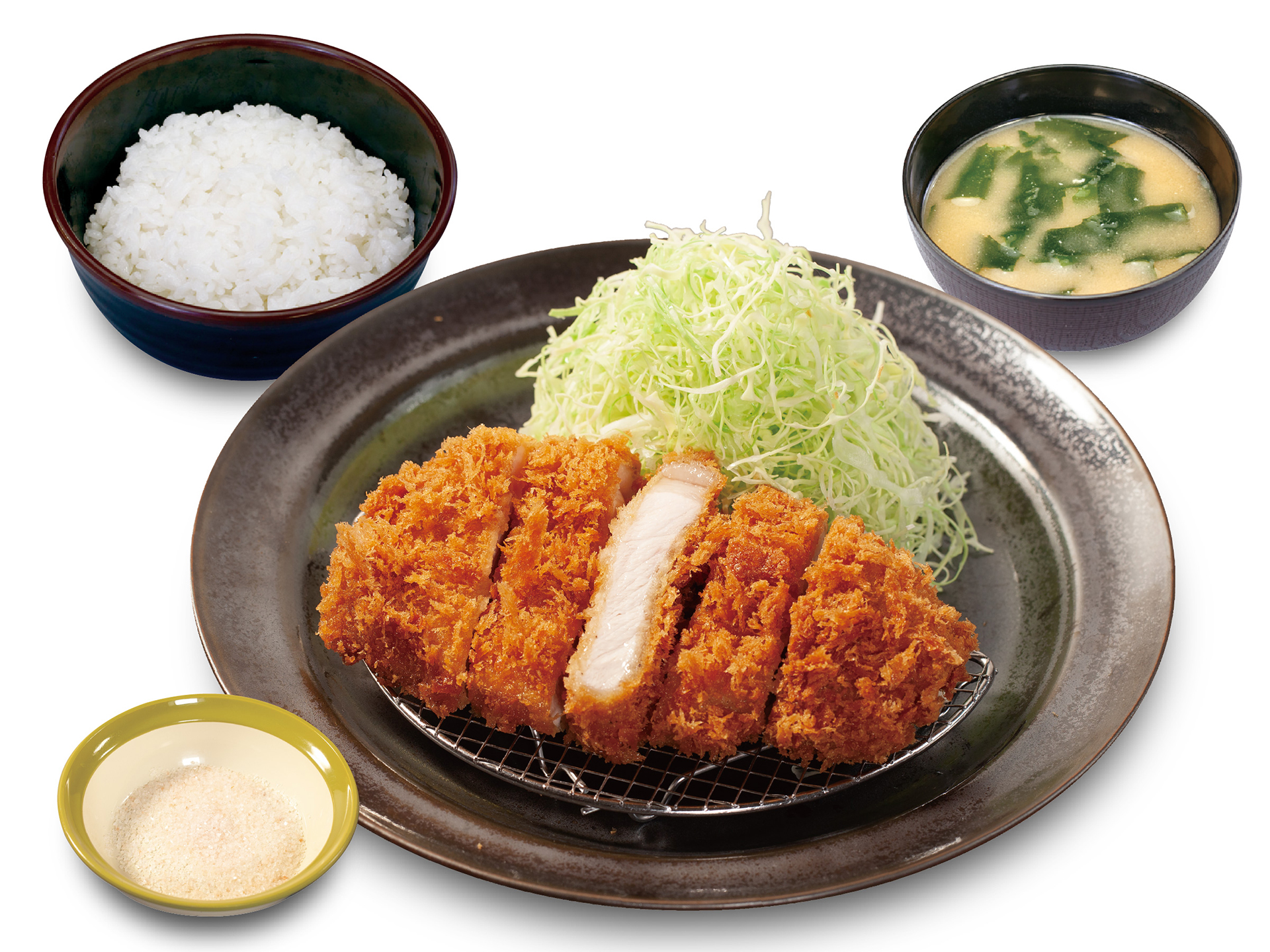 「国産雪国育ちロースかつ定食」（990円）