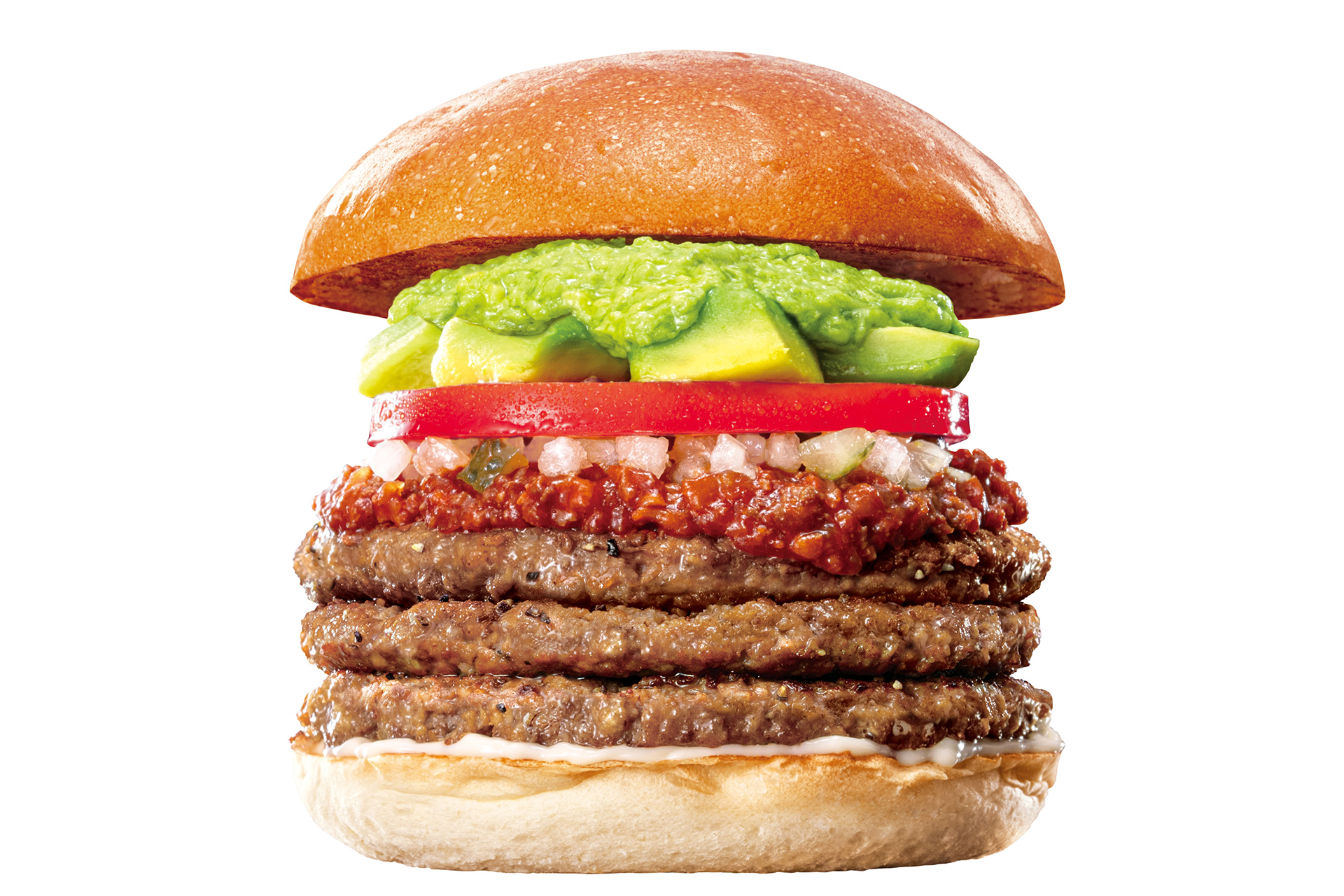 ロッテリア「キングホットチリミートアボカド絶品ビーフバーガー」