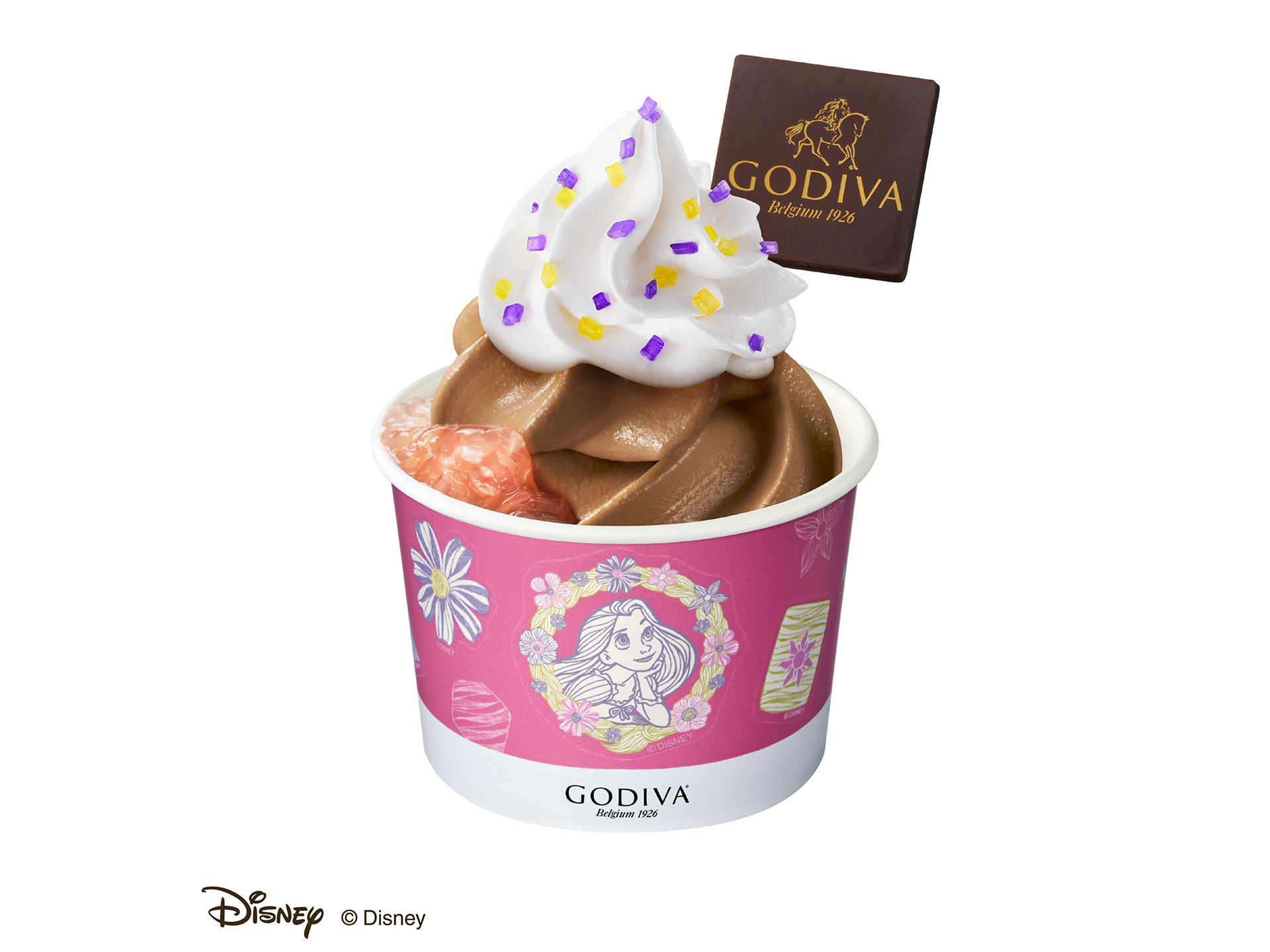 「ソフトクリーム ピーチジュレ＆チョコレート」