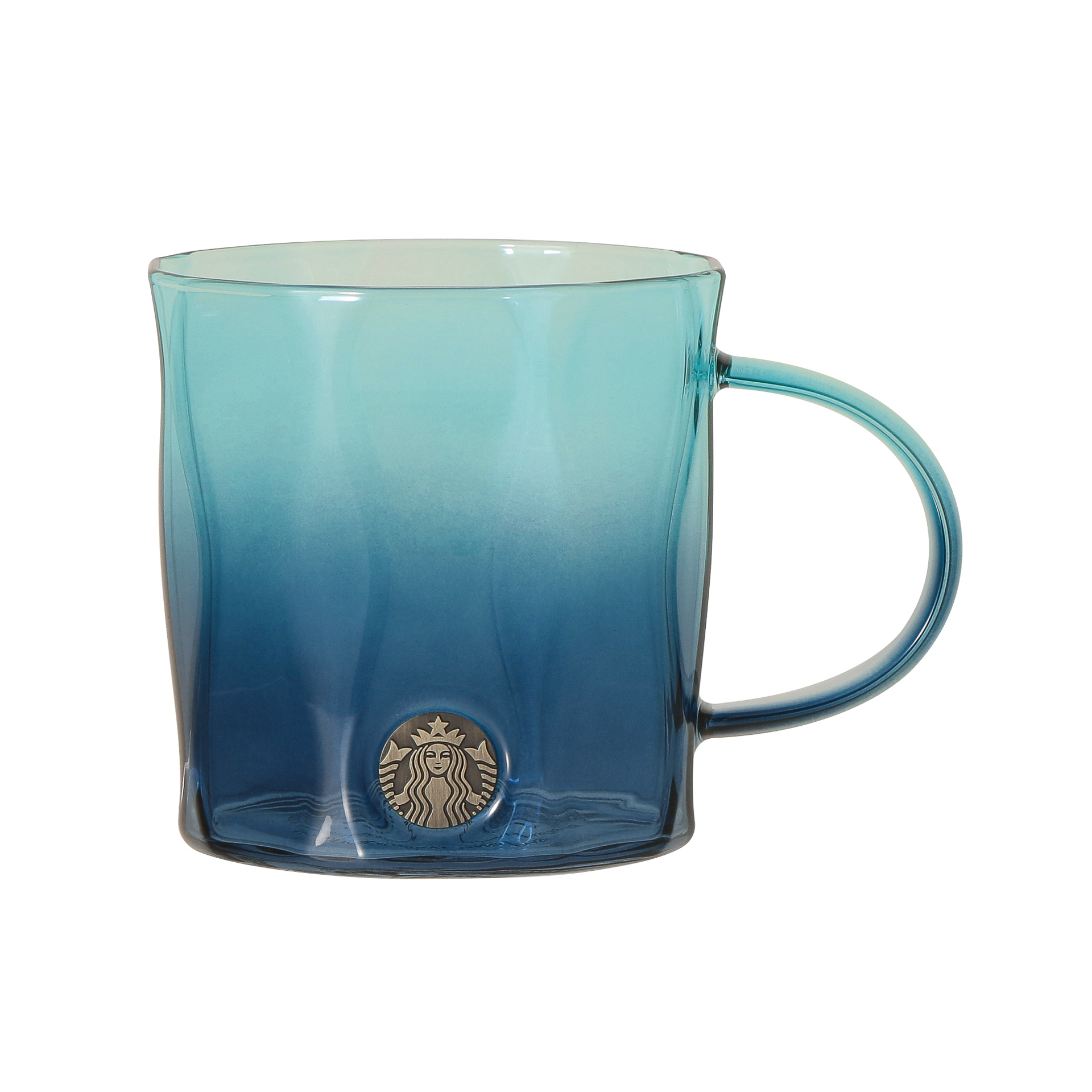 耐熱グラスマグメダルデュアルブルーグラデーション355ml