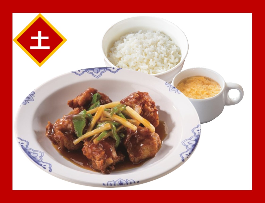 ［土］「からあげの甘酢あんかけランチ」