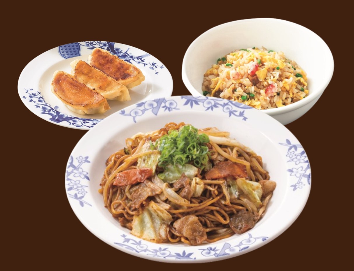 ［New］「YGC定食（やきそば・餃子3個・半チャーハン）」（989円）
