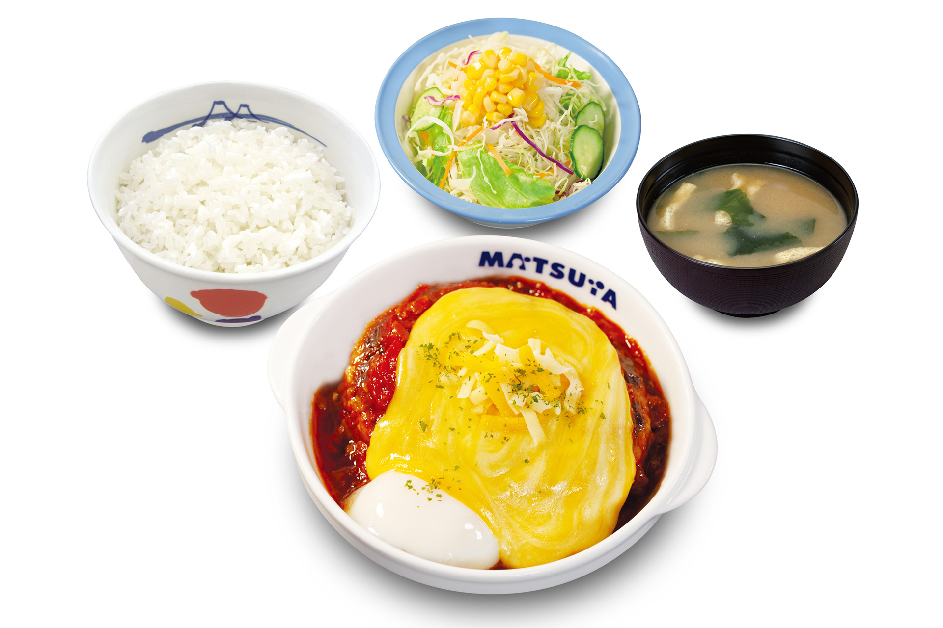 「チーズうまトマハンバーグ定食」（1180円）