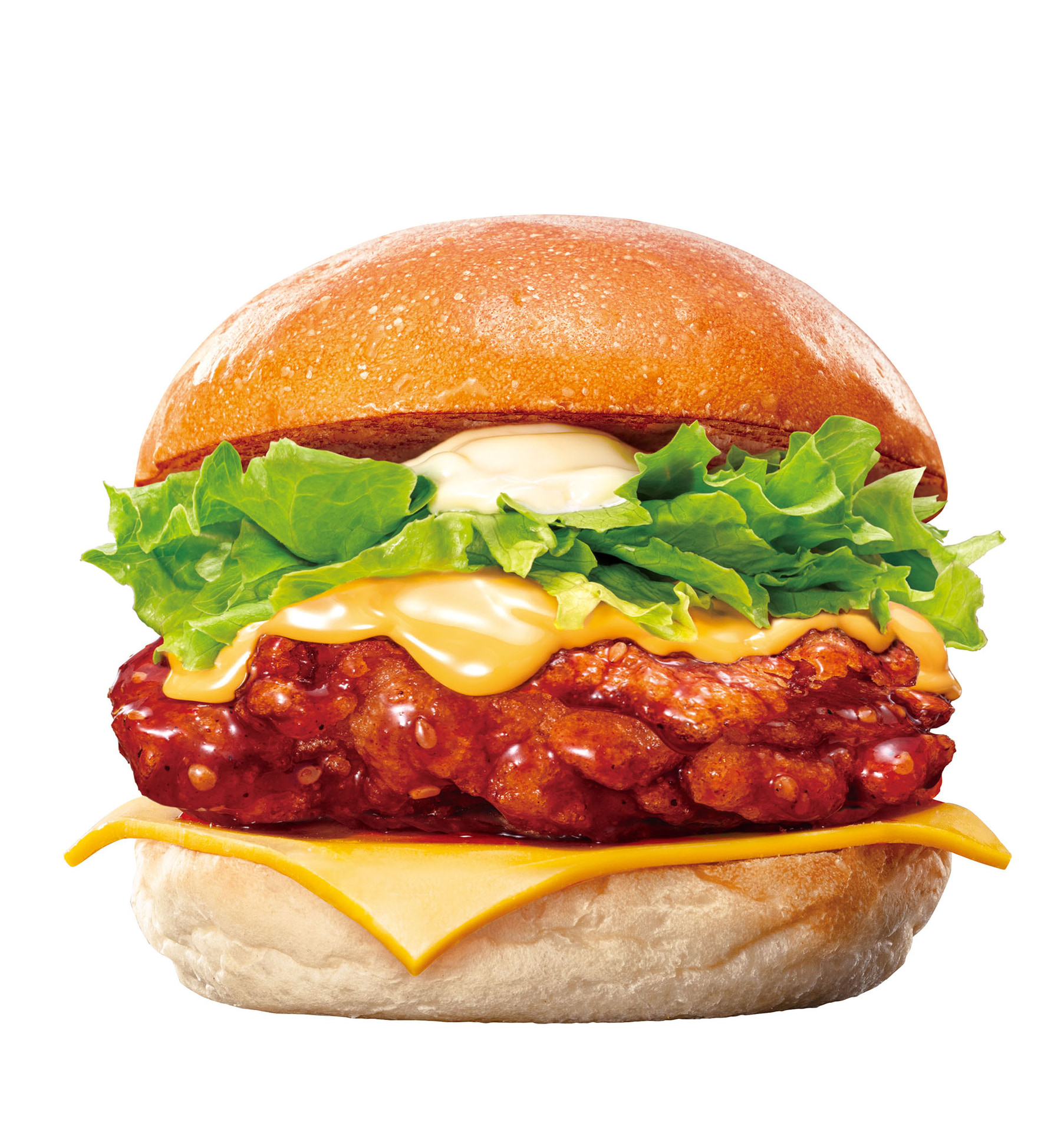 「チーズヤンニョムチキンバーガー」（540円）