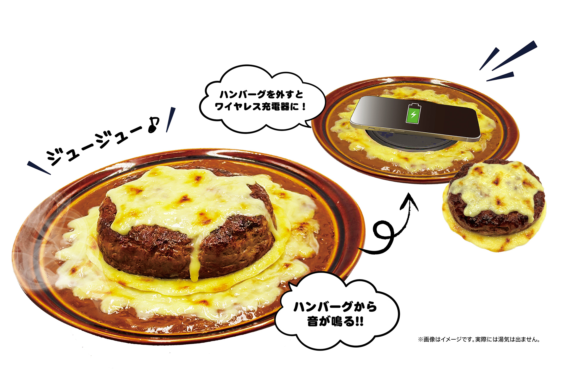「ハンバーグカレードリア ジュージュー充電器」