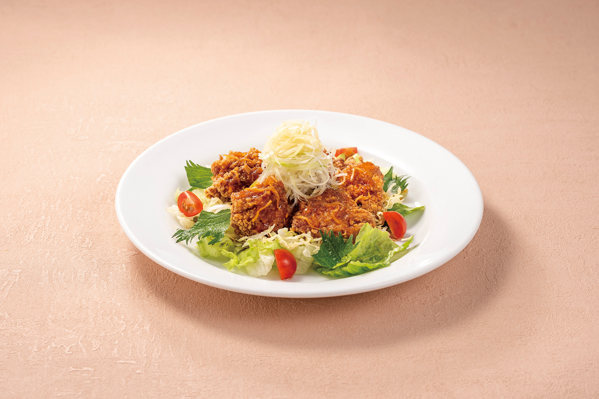 香味野菜と生姜の油淋鶏（1199円）
