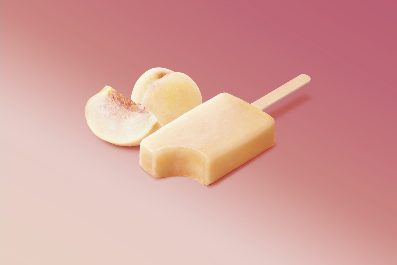 ウエルシア「桃の女王がアイス界に降臨した白桃アイスバー」