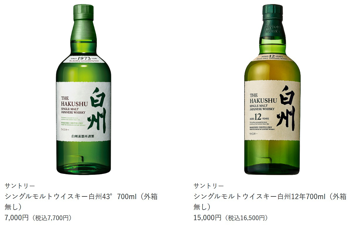 抽選販売の対象になるウイスキー