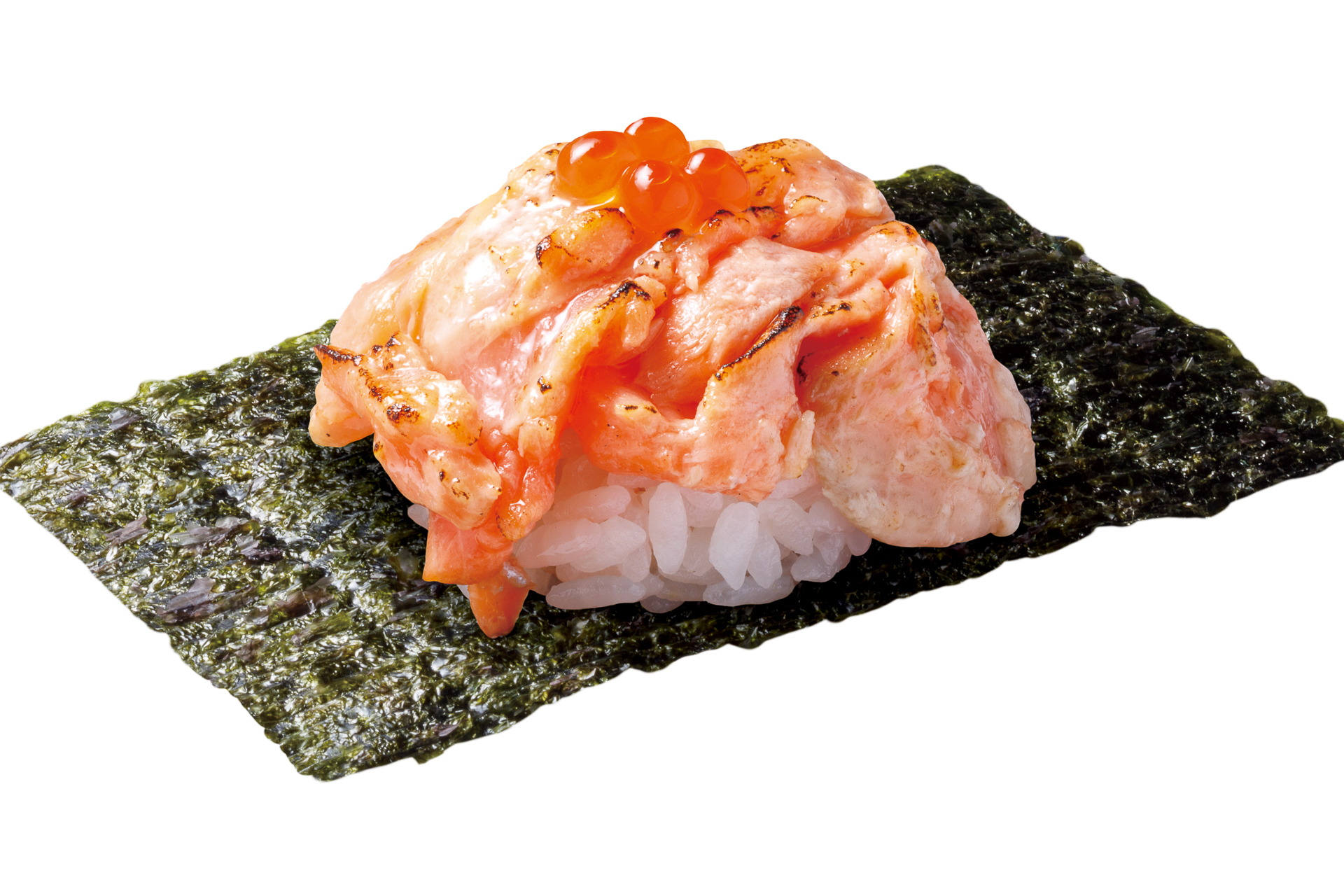 「山盛り 炙りとろサーモンつつみ」（176円）