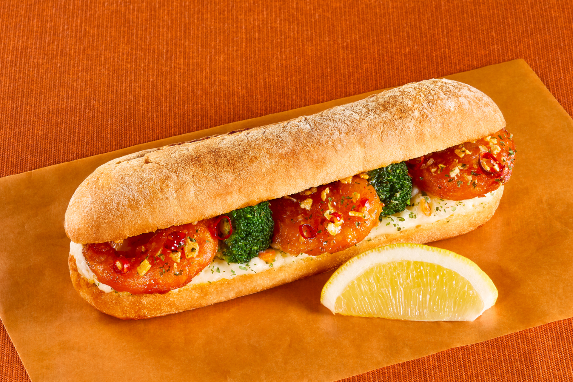 「焼きたてサンド ガツンと！ガーリックシュリンプ」