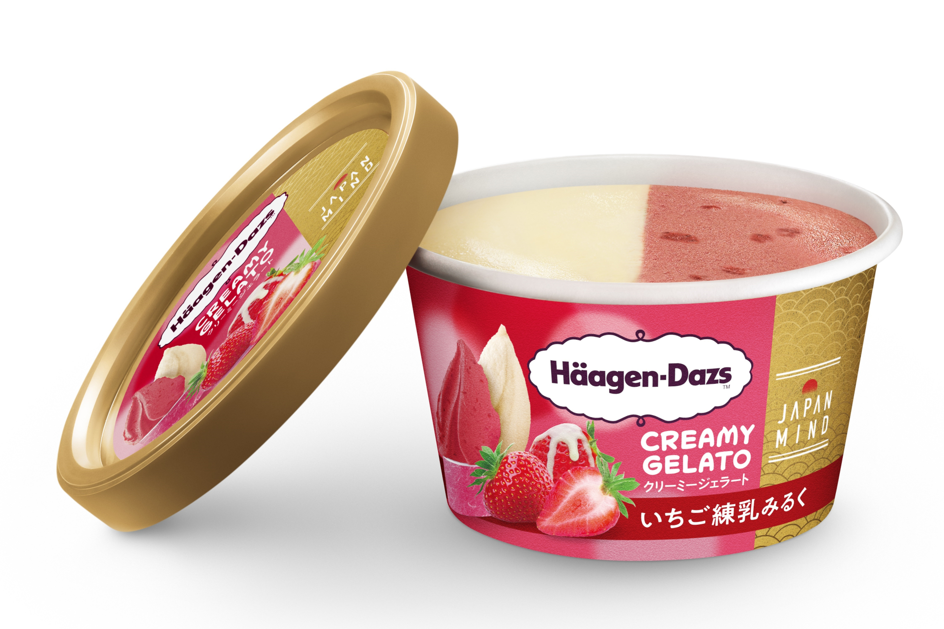 ハーゲンダッツ ミニカップ CREAMY GELATO いちご練乳みるく