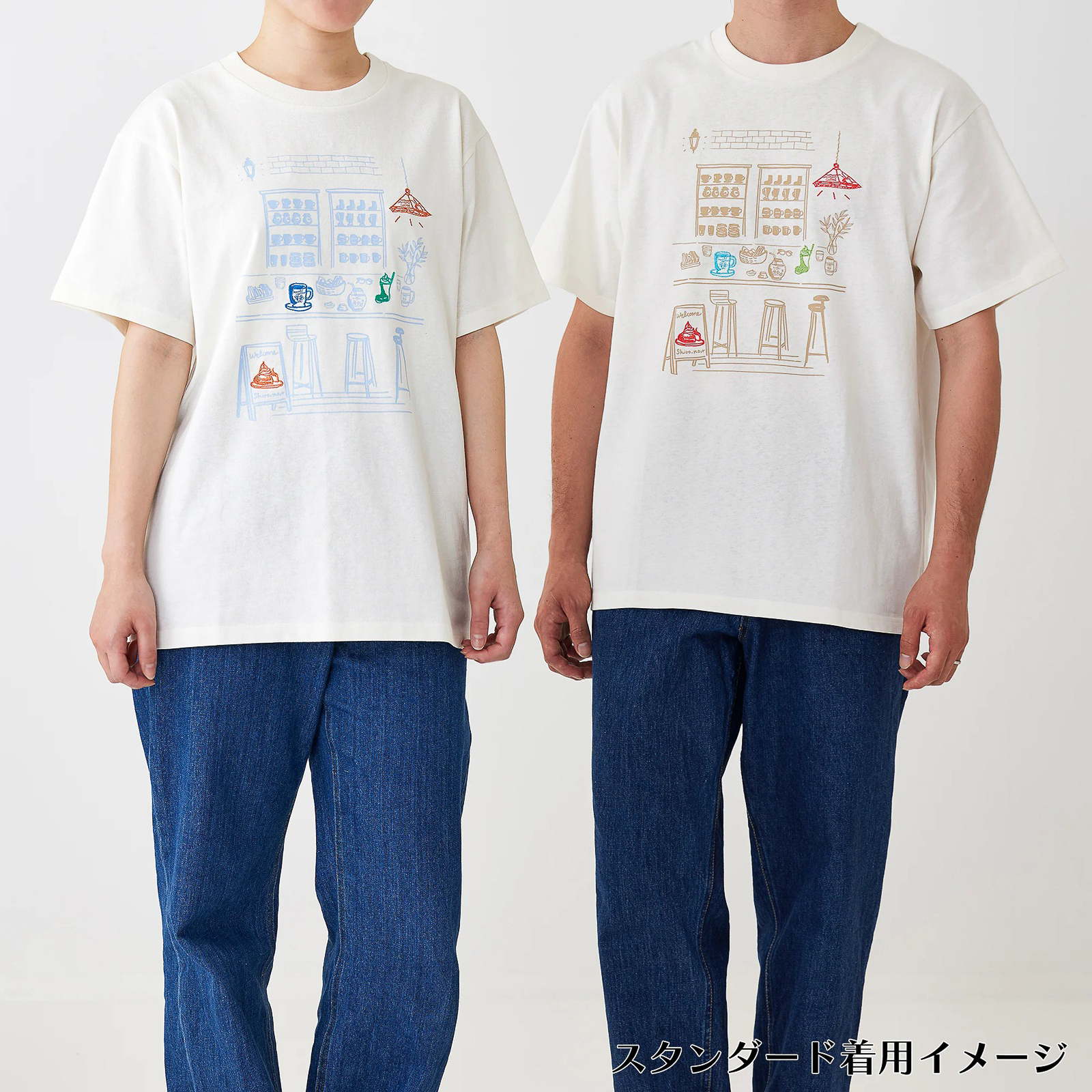 プリント×刺繍Tシャツ（ビッグシルエット or スタンダード）