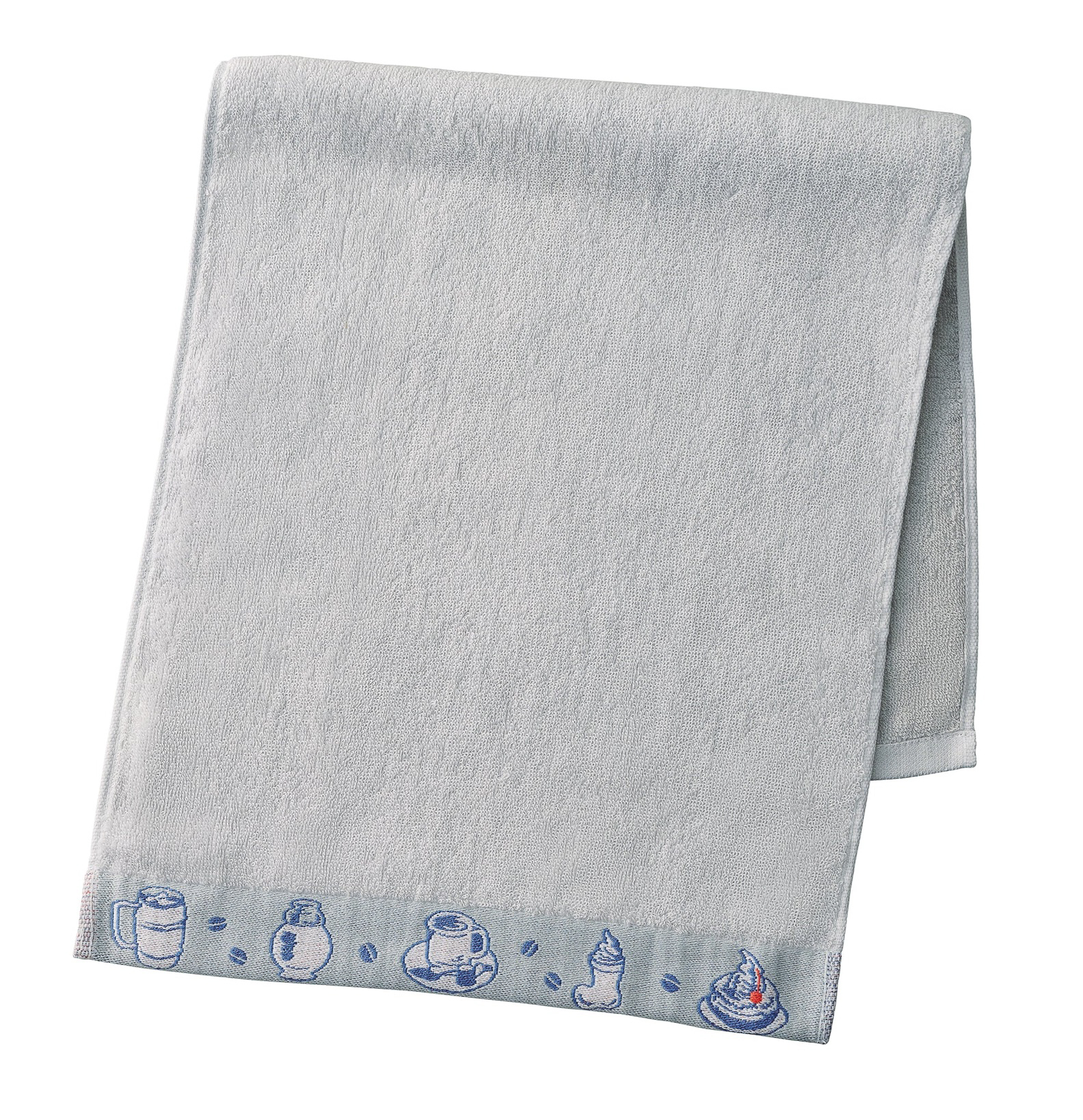 ふんわりフェイスタオル（グレー）