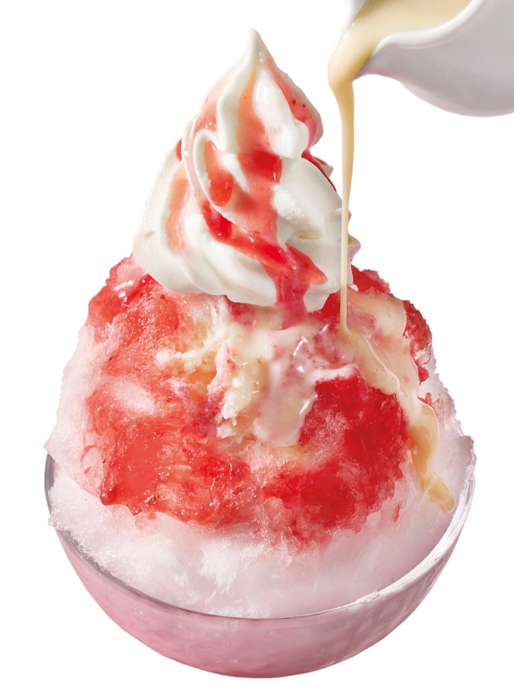 いちごと練乳のかき氷ソフト（659円）