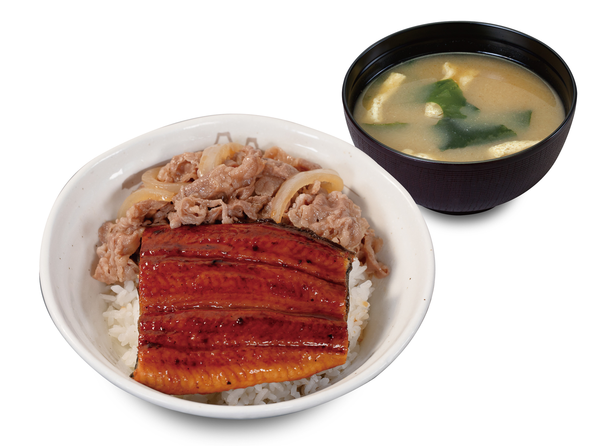 「うなぎコンボ牛めし」（1230円/ダブル 1930円/トリプル 2630円）