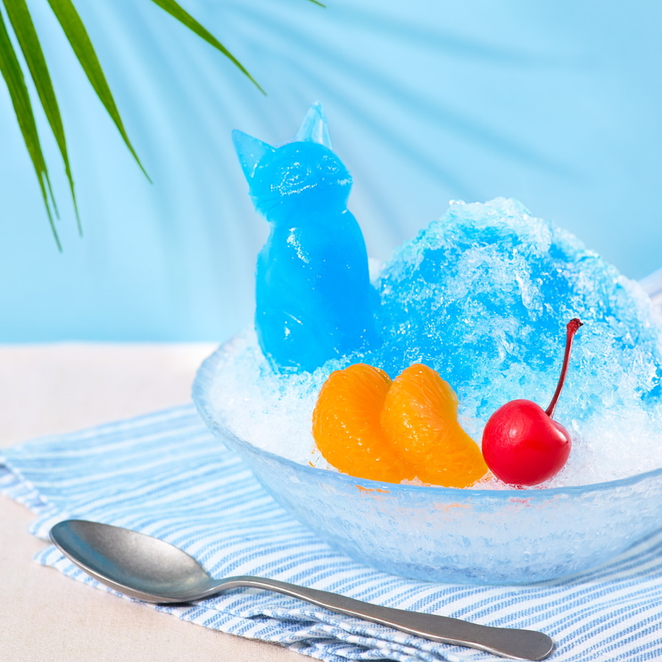 リクエスト専用　青いお花　氷　猫　5個セット カフェ・ベローチェ、夏の福袋「黒ねこ サマーバッグ2025」発売。“ねこ