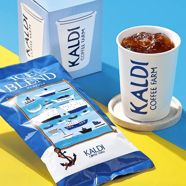 「アイスブレンド＆紙コップ風タンブラーセット」ロゴデザイン