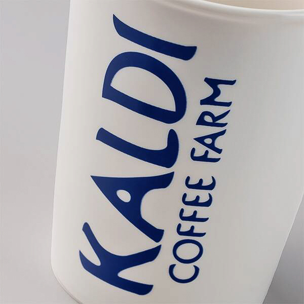 「アイスブレンド＆紙コップ風タンブラーセット」ロゴデザイン