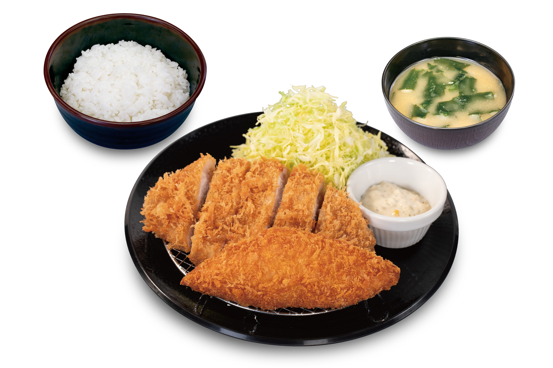 「ロースかつ＆サーモンフライ定食」（950円）