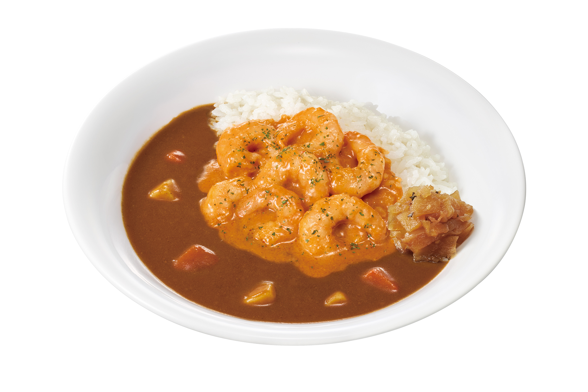 「ぷりぷりエビのビスクソースカレー」