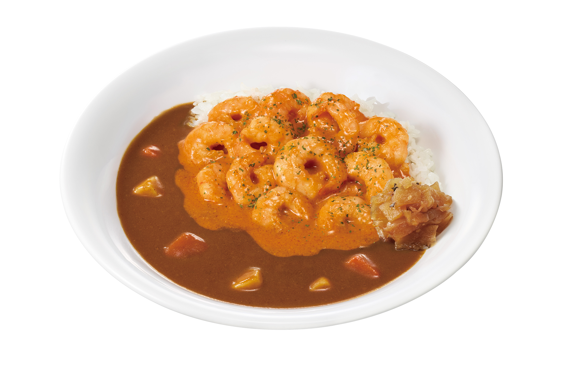 「ダブルぷりぷりエビのビスクソースカレー」