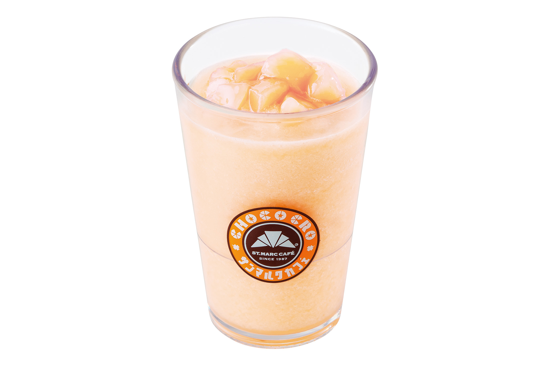 「山梨県産白桃スムージーwith白桃果肉ソース」（720円）